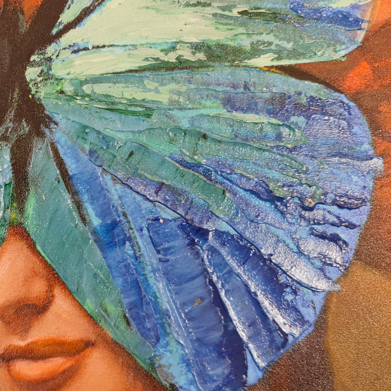 Elena - peinture sur toile tendue, L 20 po x H 20 po
