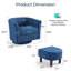 Fauteuil d'appoint pivotant avec repose-pieds Torince-504931038-532007628
