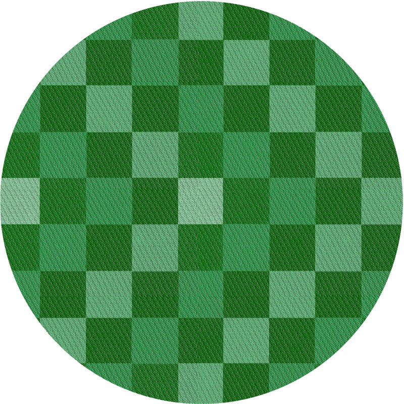 Tapis vert à motif géométrique Eimear, Rond 5 pi