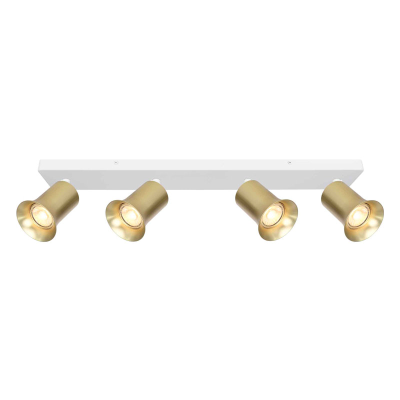 Sidor Flush Mount, White, Gold