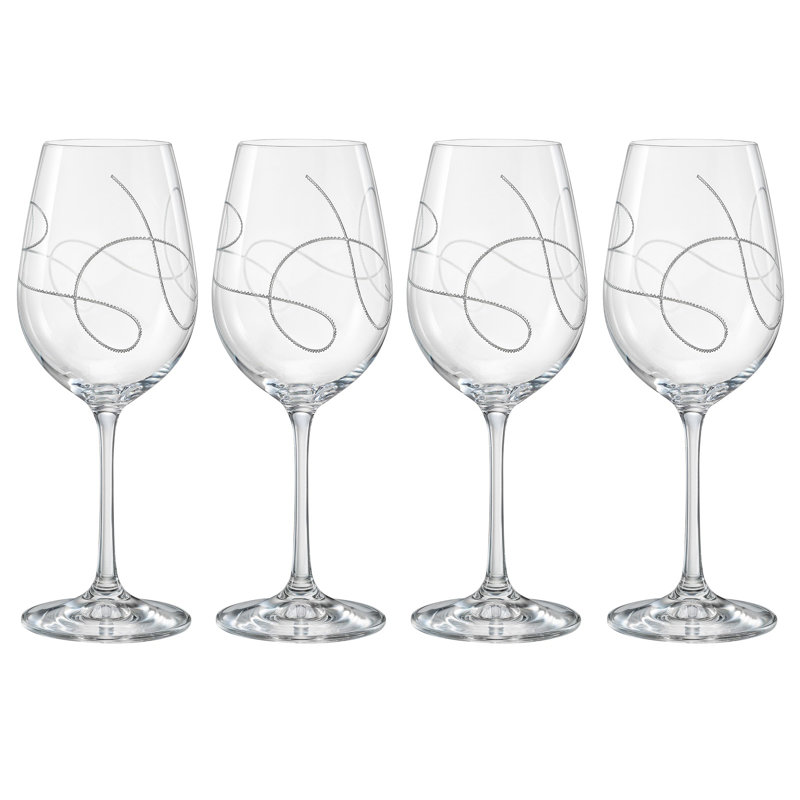 Saiz European 12 oz. Verre à vin à pied, Argent