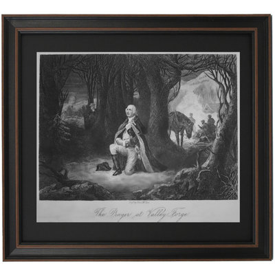 Framed The Prayer At Valley Forge By John C. Mcrae