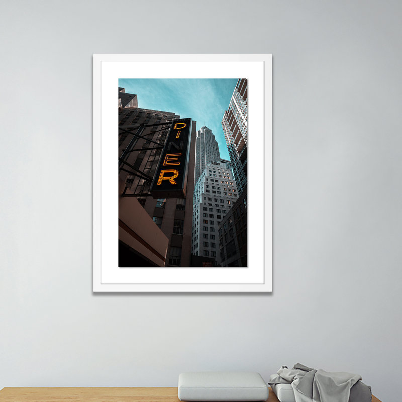Diner Sign Print by Alexander Iby, 60" H x 43" W x 2.5" D, White
