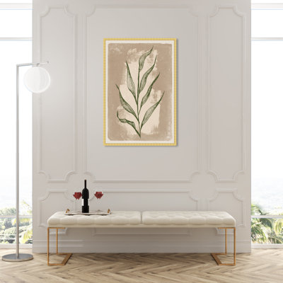 Feuilles illustrées - Peinture sur toile