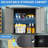Black + Gray Metal Wall Cabinet With Lock And Adjustable Shelf For Garage, Office Setup Locking Door Garage Space