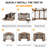 12x12ft Pop up starry sky top Gazebo Screen House Tent with Sidewalls-102383225