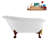58" Streamlin Clawfoot Tub,Tray,Drain, Clawfeet-101628930-102219863