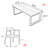 Nordic Rectangular All-solid Wood Dining Table Set 6 - Person Solid Wood Top Double Pedestal Dining Set-101945391