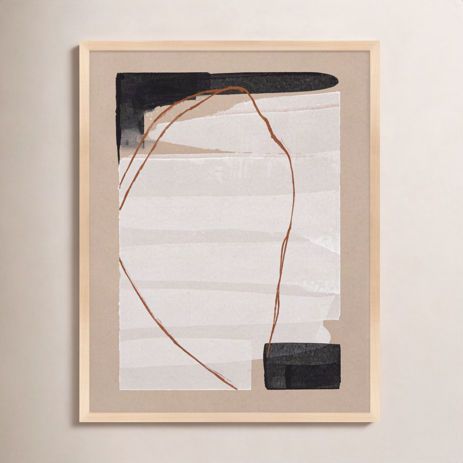 Orange Is The New Black 4 by Andrea Stokes, Brown Framed, 50" H x 40" W x 1.25" D