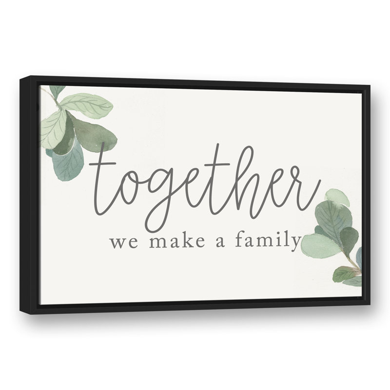 «Together Family», reproduction d'art textuel sur toile