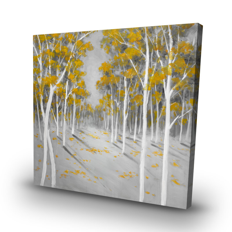 birch forest - 32"x32" art on canvas