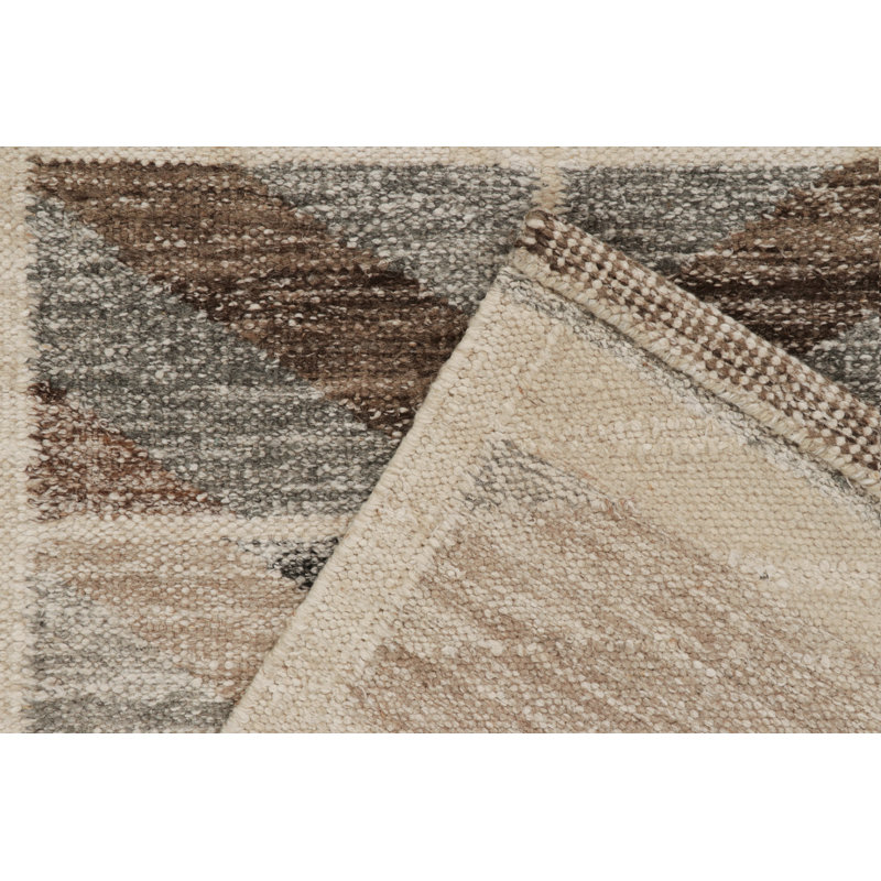 Scandinavian Wool Geometric Area Rug, Rectangle 13' x 19'