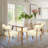 Cindina Mid-Century Modern Dining Chairs Beige Faux Leather Upholstered Wood Frame Kitchen Chairs-1632317943-1632317939