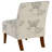 Cashaun Upholstered Butterfly Fabric Slipper Chair with Wood Legs