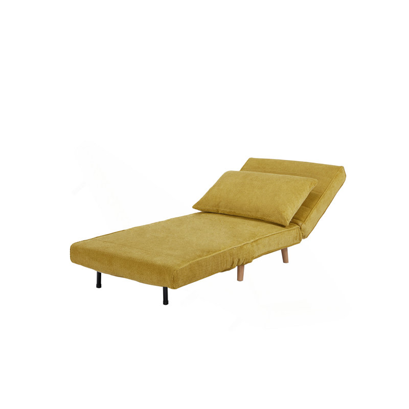 Canapé-lit Max - Fauteuil d'appoint-canapé-lit 3 en 1, Jaune