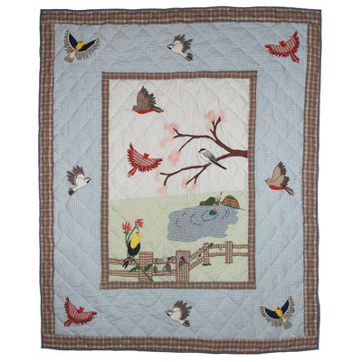 Songbirds Quilted Throw Blanket
