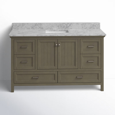 Maven 60" Carrara Marble Single Bathroom Vanity
