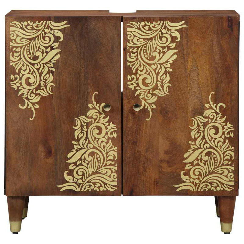 Bathroom Cabinet 62 X 33 X 58 Cm Solid Mango Wood