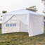 Tente de maison portative imperméable 10 x 10 8,5 po à quatre côtés avec structure de tubes en spirale - fer et matériau PE de 90 g / m2 pour la maison, le mariage, la fête et le garage