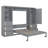 Queen Size Murphy Bed Wall Bed With Closet ,Drawers And Shelves,Gray-2050804241