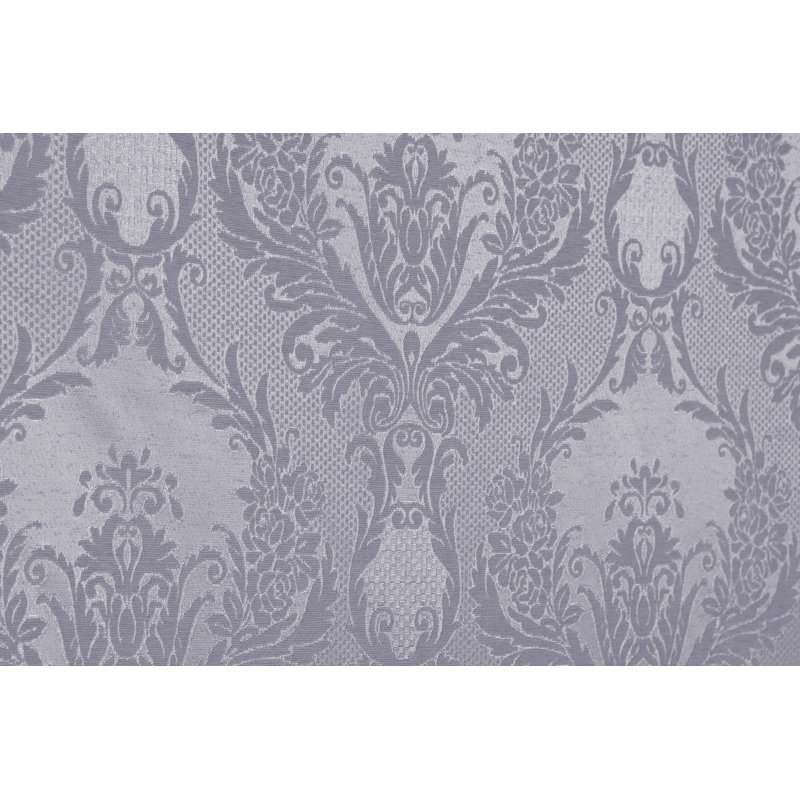 Medora Cotton Damask Bedspread with Pillowcases, Grey