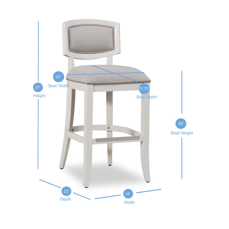 Gerid Upholstered Counter Stool with Solid Wood Frame, Counter Stool (26" Seat Height)