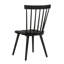 De 2 chaises de salle à manger rectangulaires en bois massif noir rustique pour la pièce, finition naturelle, fabrication en bois, assemblage facile et esthétique élégante-1631055981