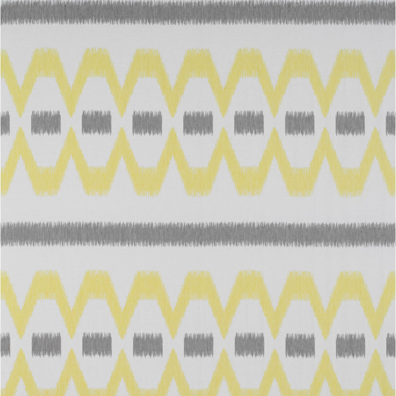 Tierras Lampedusa Fabric, Gris/Amarillo