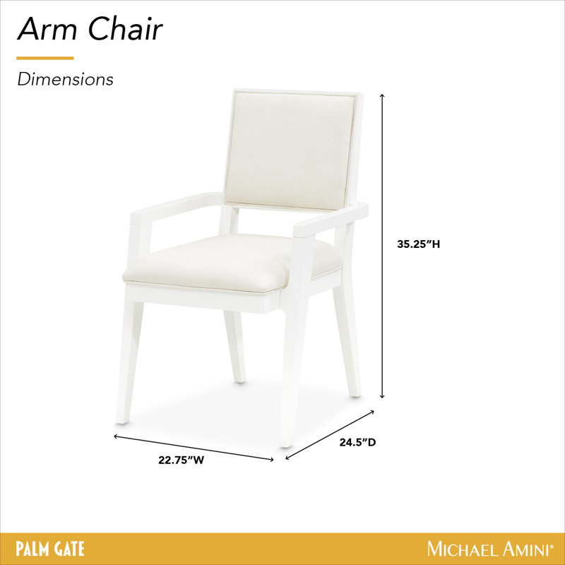Palm Gate Arm Chair - Cloud White