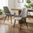 Ellie Dining Chairs in Gray faux Leather, Set of 2