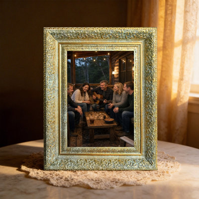 Cadre photo sophistiqué 8 pièces x 10 po or antique 1PC pour présentation de photos de mariage