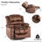 Wide Upholstered Swivel Rocker Recliner Chair-88086403