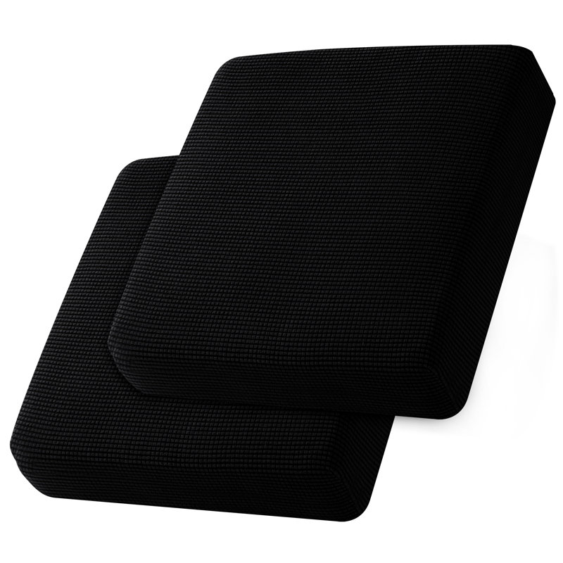 Box Cushion Loveseat Slipcover, Black