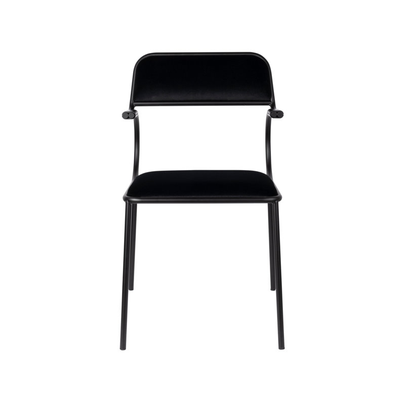 Alba Upholstered Arm Chair, Black