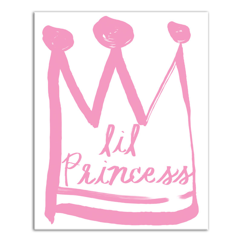 Art sur toile little princess Brewer, H 10 po x l 8 po x P 1,25 po, Rose