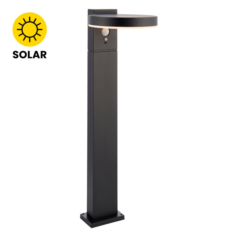Aapeli Matte Black Integrated LED Metal Bollard Light