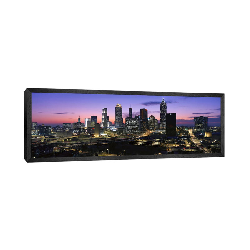 Skyscrapers In A City, Atlanta, Georgia, USA #5 by Panoramic Images - Floater Frame Panoramic Gallery-Wrapped Canvas Giclée on Canvas