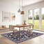 Tapis décoratif moderne à motif floral avec envers antidérapant-1613342725