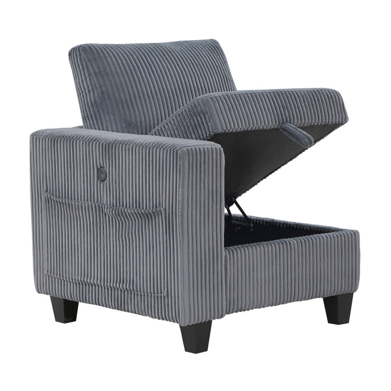 Canapé modulaire 8 pièces avec sièges de rangement 8 pièces, Gris foncé
