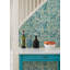 Papier peint adhésif bleu sarcelle Camille-412872370