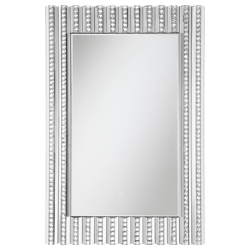  Miroir mural en cristal argenté