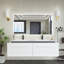Meuble-lavabo flottant blanc l 60 po x P 18 po x H 16 po Massaline