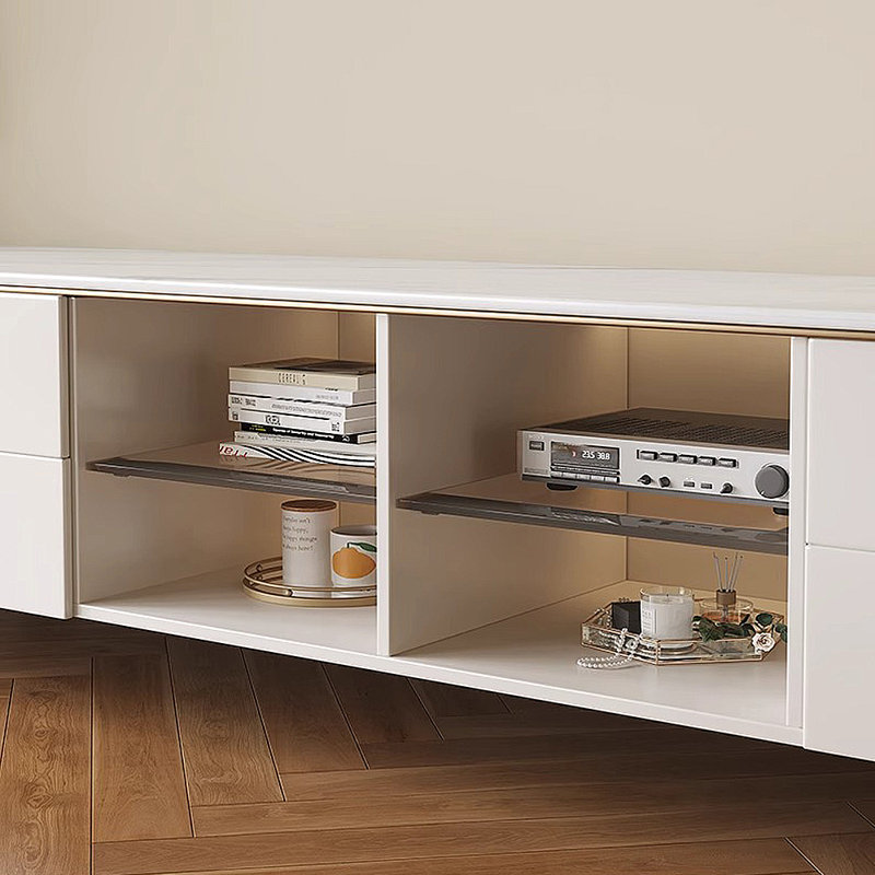 Armoire de rangement moderne et minimaliste pour meuble télé, H 19,29 po x L 77,56 po x l 14,57 po