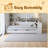 Daybed With Storage Shelves, Multi-Functional Bed With Twin Size Trundle Bed And Study Desk-768259076-768259077