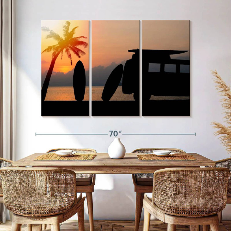 Senne Sunset Surf Trip, 32" H x 50" W