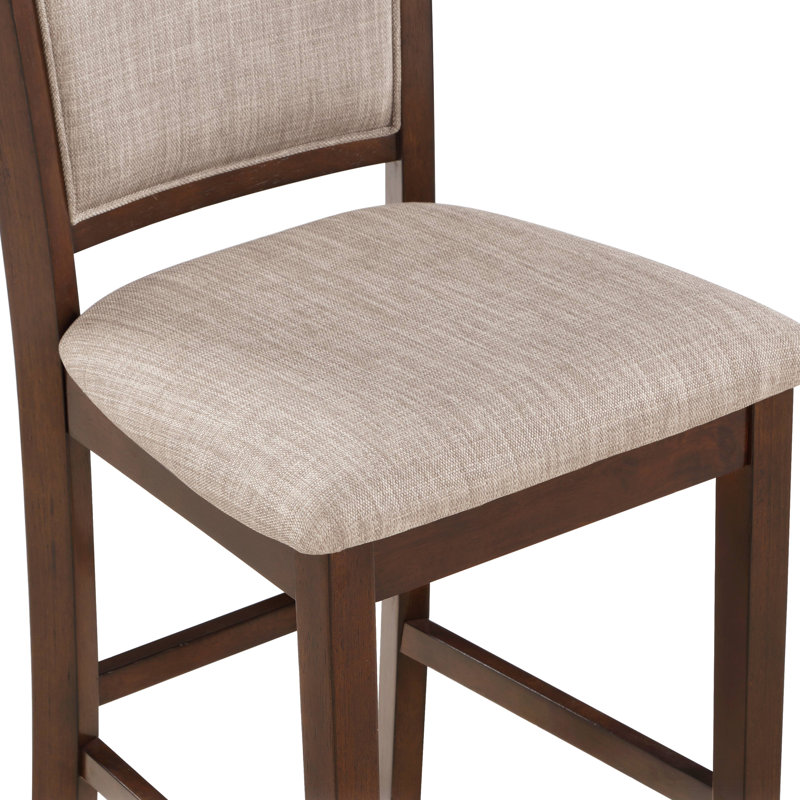 Chaise d'appoint rembourrée en polyester Josiha, Brun
