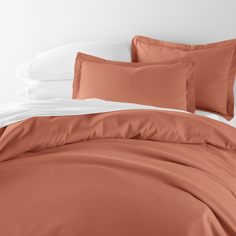 Super Soft Microfiber Duvet Cover Set, Queen Duvet Cover + 2 Shams, Clay