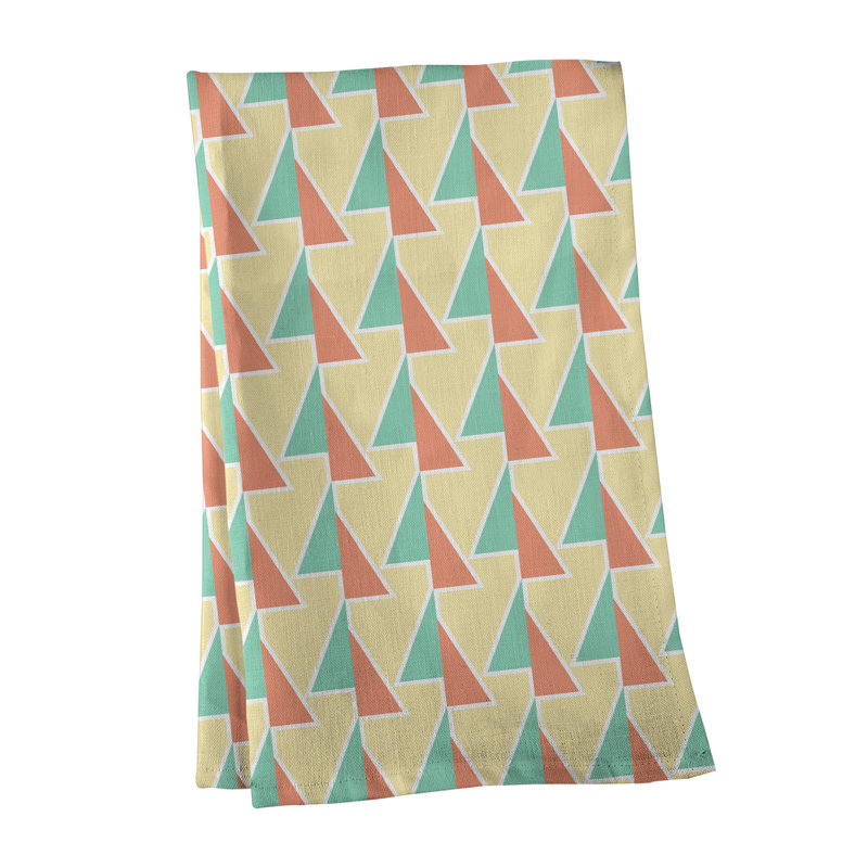 Jordao Tea Towel Kitchen Towel, Green/Red/Yellow, Poly Twill