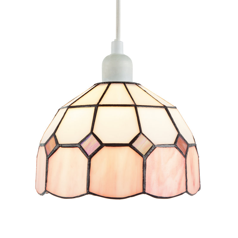 14cm H Glass Empire Pendant Shade ( No Direct Attachment Method ) in Pink