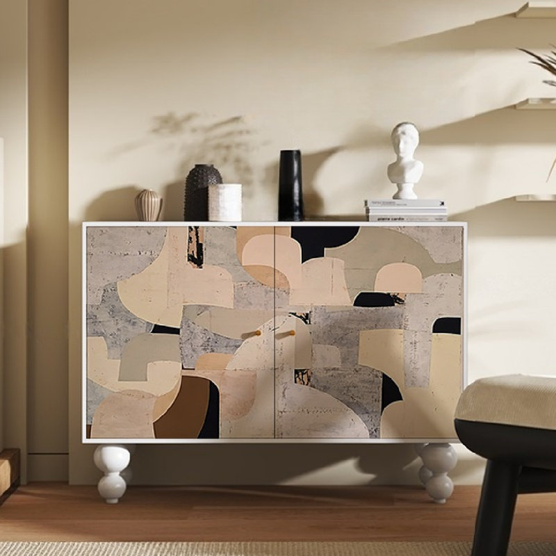 Double Door  Accent Cabinet and Storage Console, White